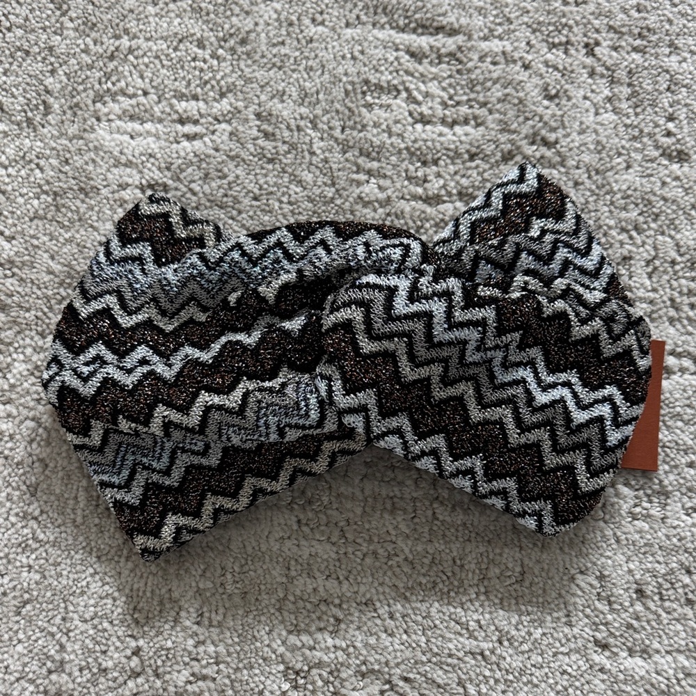 Missoni Zigzag Headband in Black, Brown, and White